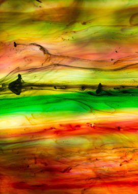 Akrilik renkler ve mürekkep su. arka plan.