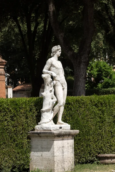 Marmorstaty i Villa Borghese, offentlig park i Rom. Italien Italien — Stockfoto