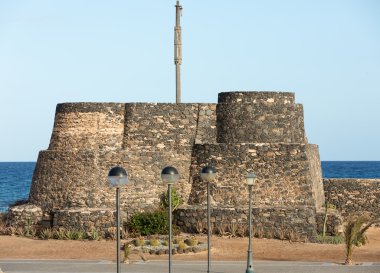 caleta de fuste antik kale. Kanarya Adası fuerteventura, İspanya