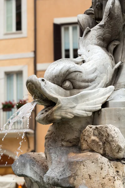 Close up of  Fountain of the Pantheon (Fontana del Pantheon)  at Piazza della Rotonda .. Rome,  Italy — Stock Photo, Image