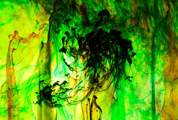Acrylic colors and ink in water. Abstract background. — Stock Photo, Image