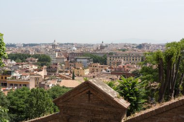 Roma Janiculum Hill, İtalya'nın görünümü