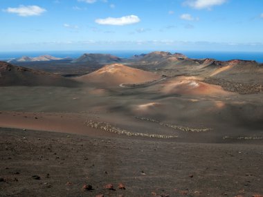 Timanfaya milli parkta Lanzarote, Kanarya Adaları,