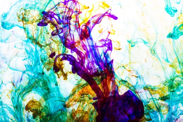 Acrylic colors and ink in water. Abstract background. — Stock Photo, Image