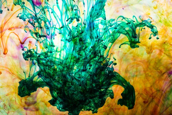 Acrylic colors and ink in water. Abstract background. — Stock Photo, Image