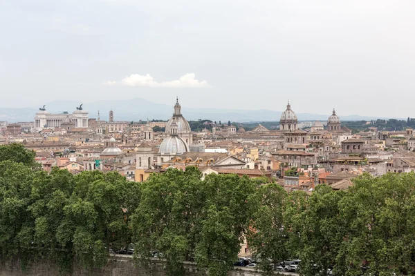 The historic center of Rome seen from Castel Sant'Angelo. Roma, Italy — Stock Photo, Image