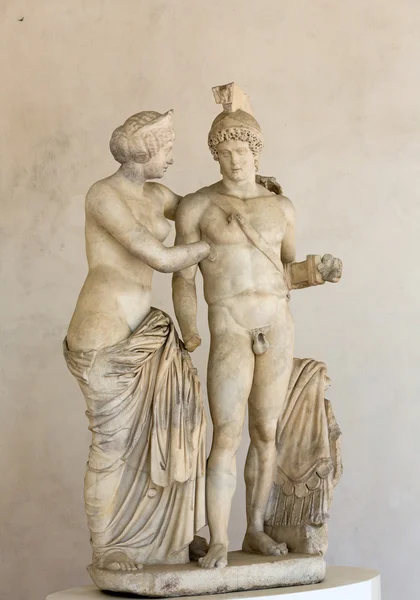 Skupina Mars a Venuše v lázních Diocletianus (Thermae Diocletiani) v Římě. Itálie — Stock fotografie