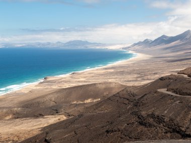 Plaj cofete, Jandia Yarımadası, Fuerteventura, Kanarya Adaları, İspanya görüntüleme