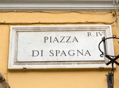meşhur piazza di spagna sokak tabak. Roma. İtalya.
