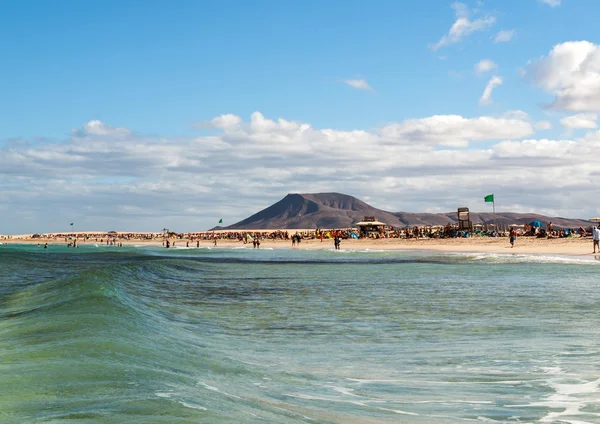 Spiaggia di Corralejo a Fuerteventura, Isole Canarie, Spagna — Foto Stock