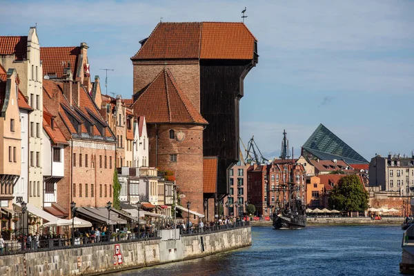 Гданськ Польща Вересня 2020 Найбільший Середньовічний Порт Кран Європі Історичні — стокове фото