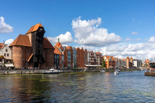 Gdansk Pologne Septembre 2020 Grande Grue Portuaire Médiévale Europe Des — Photo