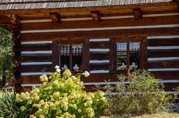 Wygiezlow Poland August 2020 Wooden Rural Cottage 19Th Century Heritage — Stock Photo, Image