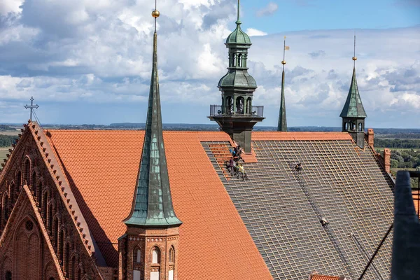 Polonya Nın Başkenti Polonya Dan Eylül 2020 Frombork Katedralinin Çatısının — Stok fotoğraf