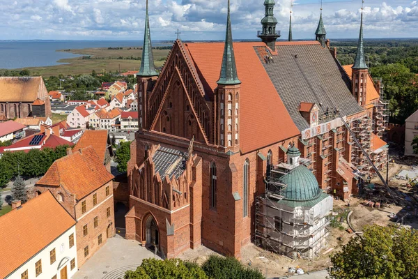Frombork Polen September 2020 Renovatie Van Het Dak Van Kathedraal — Stockfoto