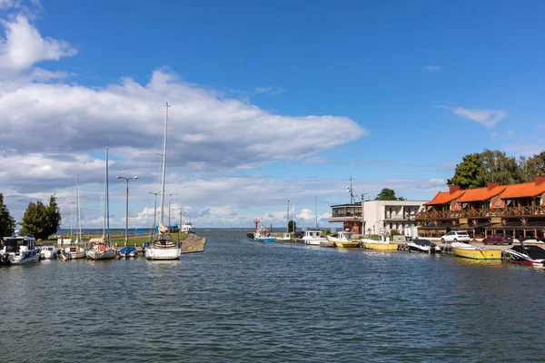 Polonya Frombork Eylül 2020 Vistula Lagoon Daki Balıkçı Tekneleri Için — Stok fotoğraf