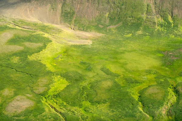 Icelandic Landscape Aerial Photography Captured Touristic Airplane — Stock Photo, Image