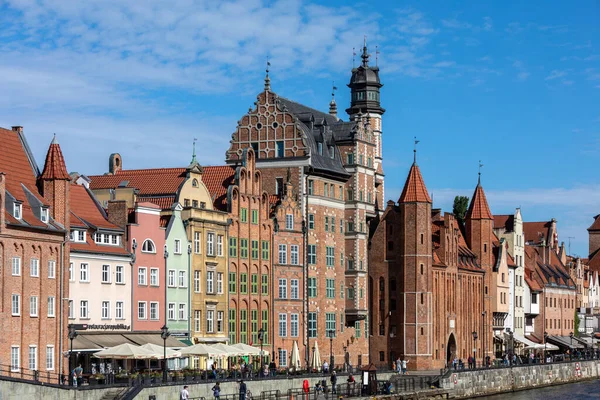 Gdansk Polonia Septiembre 2020 Gdansk Ciudad Vieja Casas Históricas Viviendas — Foto de Stock