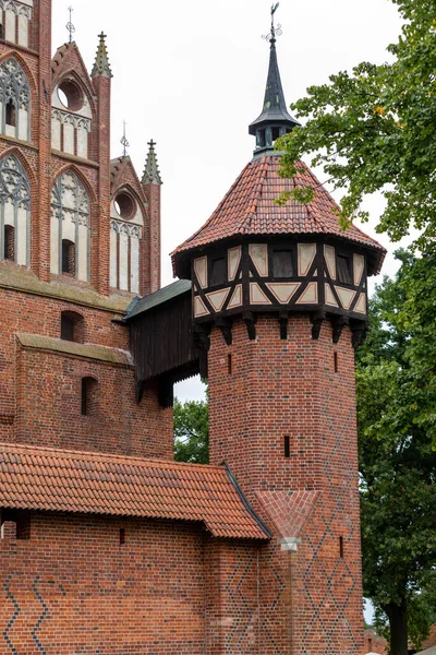 Hrad Malbork Dříve Hrad Marienburg Sídlo Velmistra Teutonských Rytířů Malbork — Stock fotografie