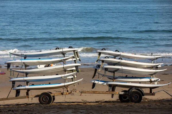 Saint Malo Francia Settembre 2018 Tavole Surf Alla Scuola Surf — Foto Stock