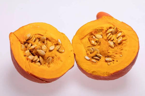 Calabaza Amarilla Vegetal Aislada Sobre Fondo Blanco —  Fotos de Stock