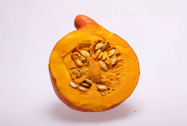 Calabaza Amarilla Vegetal Aislada Sobre Fondo Blanco —  Fotos de Stock