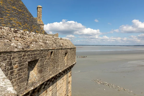 Mont Saint Michel Monasterio Pueblo Una Isla Marea Entre Bretaña —  Fotos de Stock