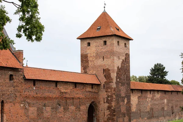 Hrad Malbork Dříve Hrad Marienburg Sídlo Velmistra Teutonských Rytířů Malbork — Stock fotografie