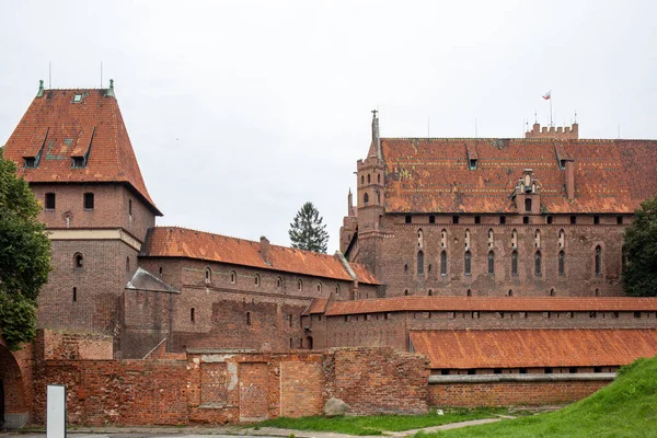 Zamek Malborku Dawniej Zamek Marienburgu Siedziba Wielkiego Mistrza Krzyżackiego Malbork — Zdjęcie stockowe