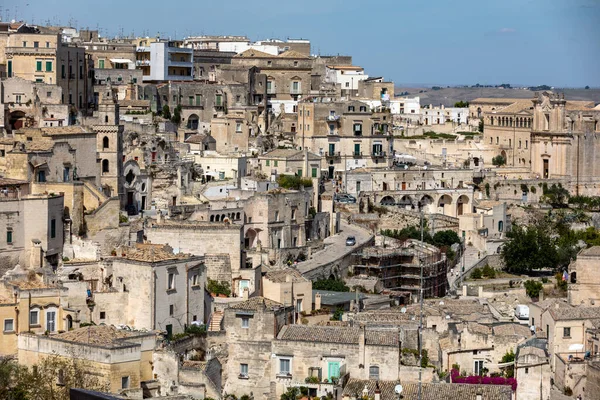 Matera Talya Eylül 2019 Matera Şehrinin Tarihi Bir Bölgesi Olan — Stok fotoğraf