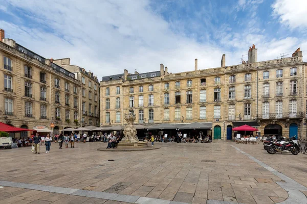 Bordeaux Francie Září 2018 Parlamentní Náměstí Nebo Place Parlement Historické — Stock fotografie