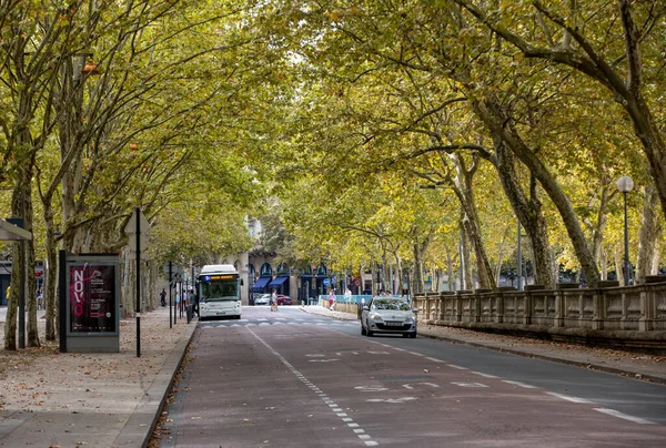 Bordeaux Francie Září 2018 Veřejná Zahrada Podél Place Des Quinconces — Stock fotografie