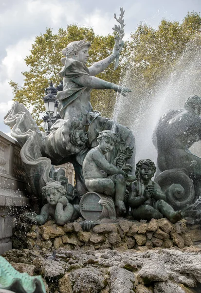 Bordeaux Francia Settembre 2018 Esplanade Des Quinconces Fontana Del Monument — Foto Stock