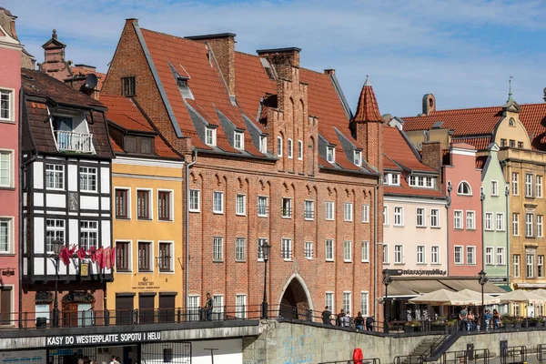 Gdansk Polen September 2020 Gdansk Oude Stad Historische Huurwoningen Met — Stockfoto