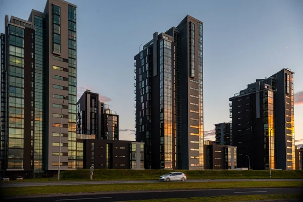 Reykjavik Izland Július 2017 Modern Apartment Buildings Offices Reykjavik Izland Stock Kép