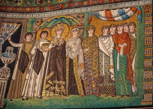 Ravenna Italia Septembrie 2019 Interiorul Bazilicii San Vitale Care Exemple — Fotografie, imagine de stoc