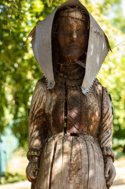 Kalın ağaç gövdelerinden yapılmış eski og kovanları