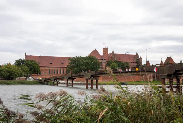 Château Malbork Anciennement Château Marienburg Siège Grand Maître Des Chevaliers — Photo