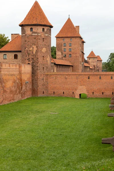 Château Malbork Anciennement Château Marienburg Siège Grand Maître Des Chevaliers — Photo