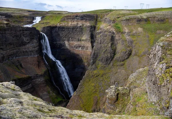 Vista Del Paisaje Cascada Haifoss Islandia — Foto de Stock