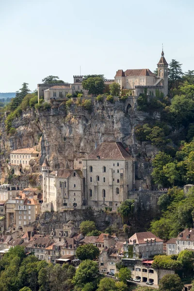 Poutní Město Rocamadour Episkopální Město Svatyně Panny Marie Lot Midi — Stock fotografie