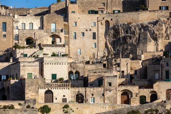 Matera Włochy Września 2019 Widok Sassi Matera Historyczna Dzielnica Miasta — Zdjęcie stockowe