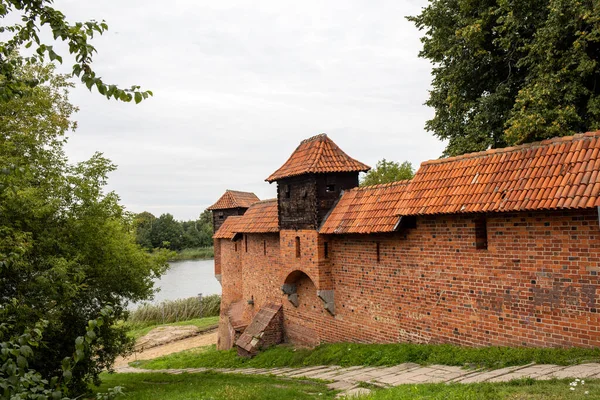 Château Malbork Anciennement Château Marienburg Siège Grand Maître Des Chevaliers — Photo