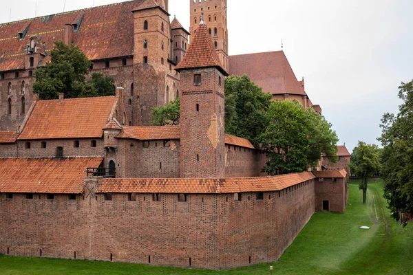 Hrad Malbork Dříve Hrad Marienburg Sídlo Velmistra Teutonských Rytířů Malbork — Stock fotografie