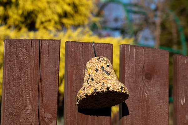 Campana Varios Granos Manjar Para Todas Las Aves Del Jardín — Foto de Stock