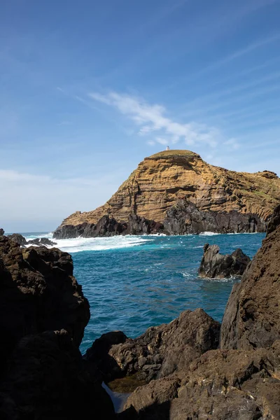 Madeira Adası Porto Moniz Deki Sahil Şeridi Portekiz — Stok fotoğraf