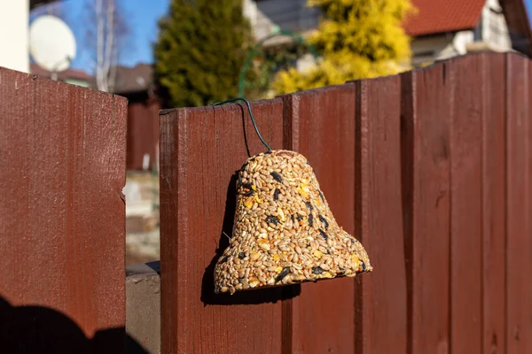 Campana Varios Granos Manjar Para Todas Las Aves Del Jardín — Foto de Stock