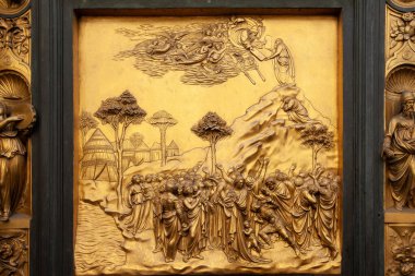 Florence, İtalya - 8 Eylül 2011: Baptistery, Cennetin Kapısı Paneli