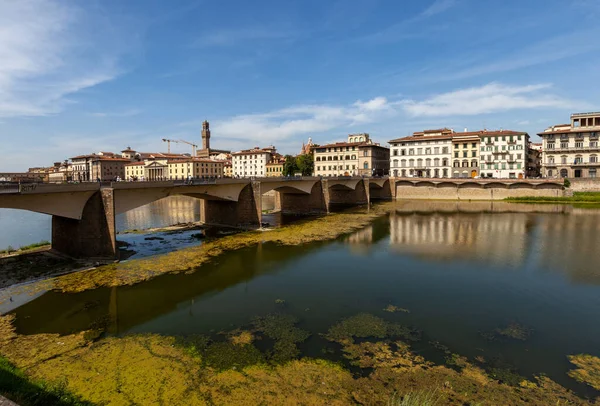 Vue Aérienne Fleuve Arno Florence Italie — Photo