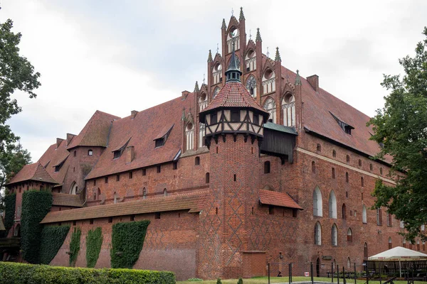 波兰Malbork 2020年9月8日 波兰Malbork城堡 前Marienburg城堡 条顿骑士团大师的所在地 波兰Malbork — 图库照片
